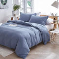 Latest design solid color wholesale 100% cotton duvet cover bed sheet set